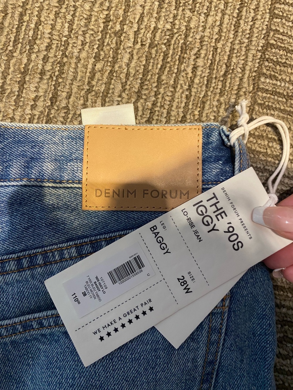 Denim Forum Light Blue 'The '90s Iggy' Baggy Jeans - Picture 2 of 3